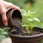 grit toevoegen in pot