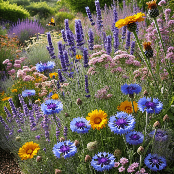 lavendel en korenbloem